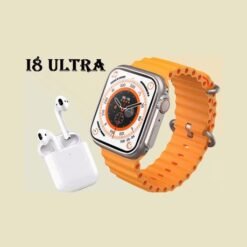 Ultra 8 Smart Watch + Bluetooth Headset + Dual Strap orange